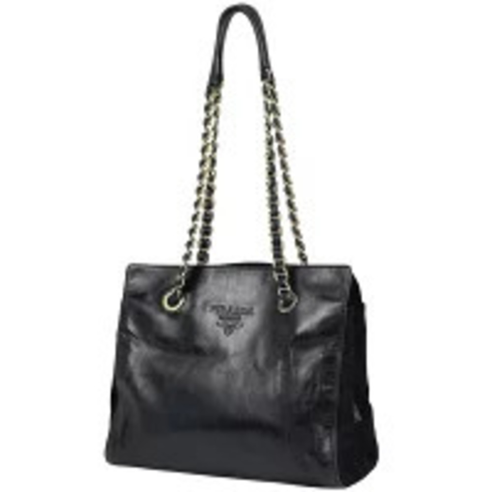 Prada Chain Tote Bag Shoulder Nero Black